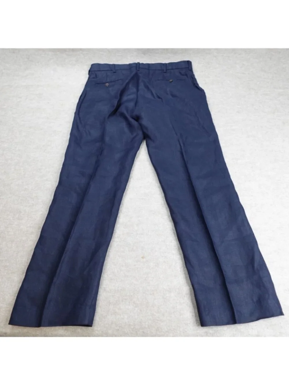 Polo Ralph Lauren Mens Pants 38 x 32 Blue Navy Solid 100% Linen Preston